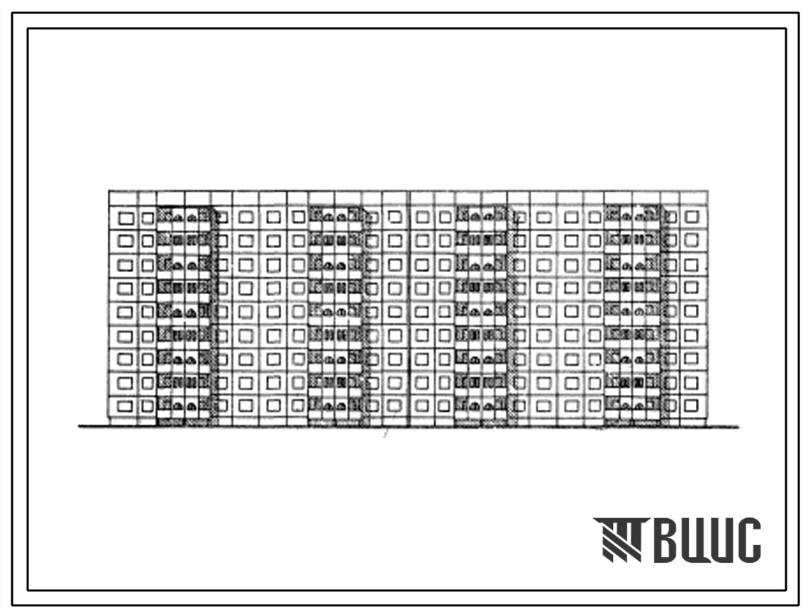 Типовой проект 111-105-7с Девятиэтажный четырехсекционный крупнопанельный жилой дом на 108 квартир.