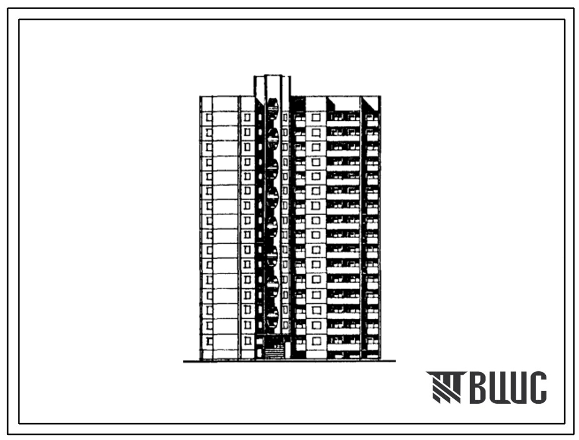 Типовой проект 121-176-7.85 Шестнадцатиэтажный крупнопанельный жилой дом на 95 квартир (зеркально). Для строительства в г.Киеве