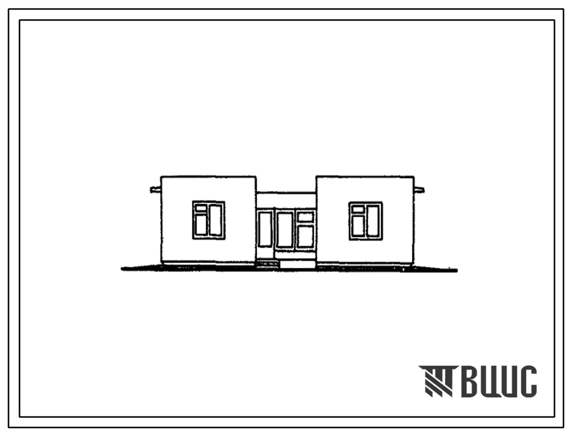 Типовой проект 184-56-1с Одноэтажный одноквартирный трехкомнатный жилой дом. Для строительства в 4 строительно-климатической зоне в районах с сейсмичностью 8-9 баллов.