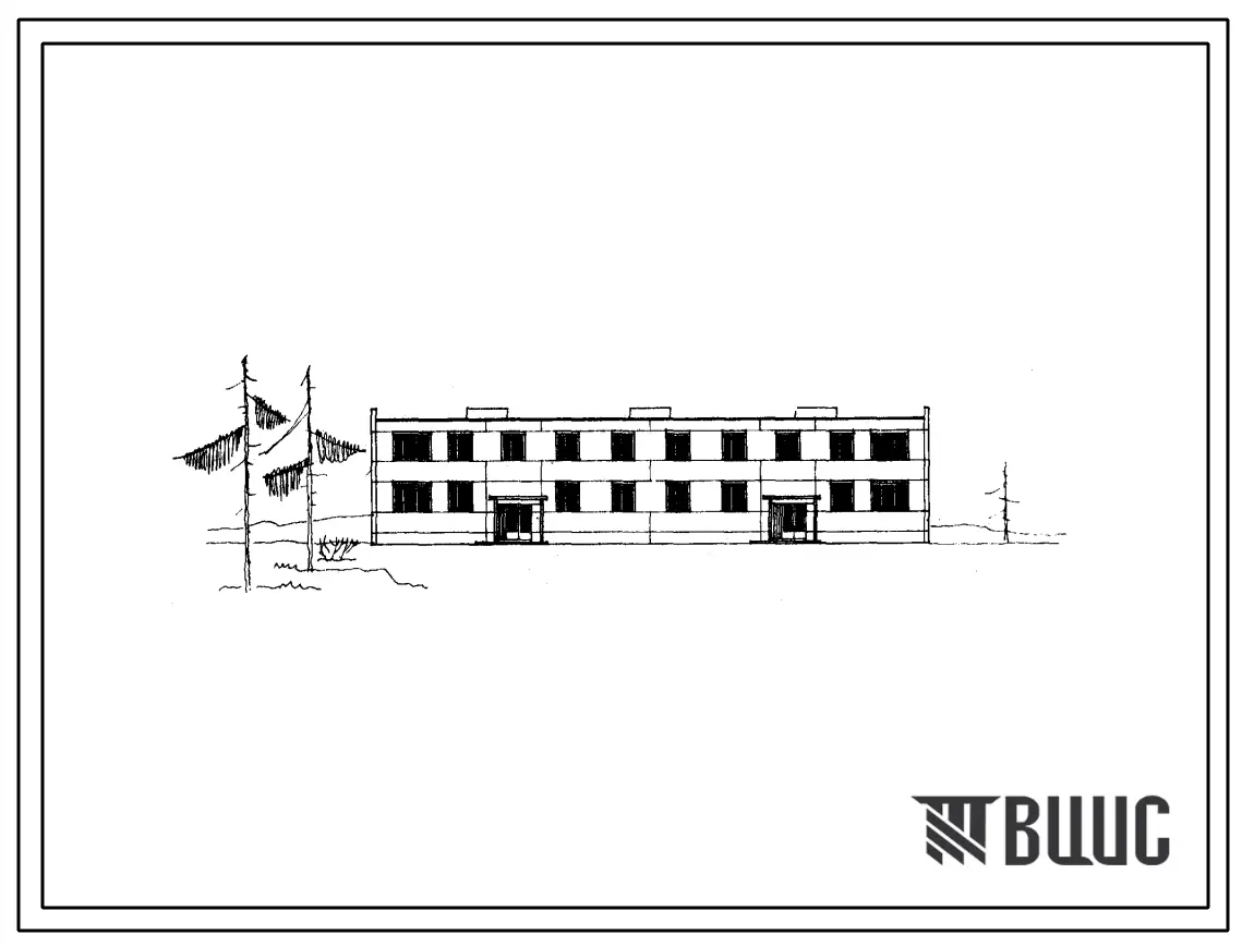 Типовой проект 111-23-30 Двухэтажный двухсекционный дом на 12 квартир (однокомнатных 4, двухкомнатных 4, трехкомнатных 4). Из силикатобетонных панелей. Для строительства во II и III строительно-климатических зонах. (Для 1-3 проектно-строительных зон).