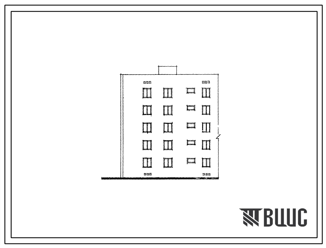 Типовой проект 109-033с Пятиэтажная одинарная блок-секция Т-1Б.1Б.2Б левая на 15 квартир.
