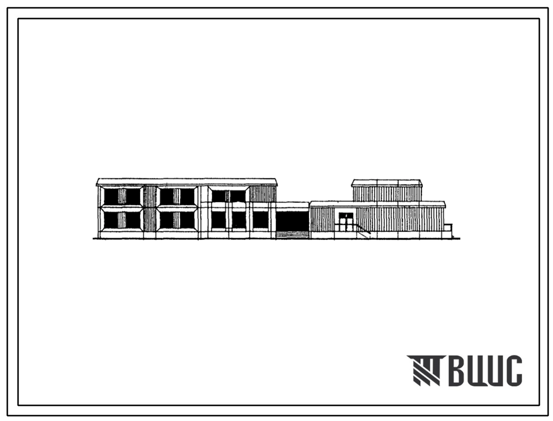 Типовой проект 221-01-660.89 Общеобразовательная школа на 11 классов (132 учащихся). Здание одно-, двухэтажное. Стены из трехслойных легкобетонных панелей на жестких связях по серии 1.230.1-7.