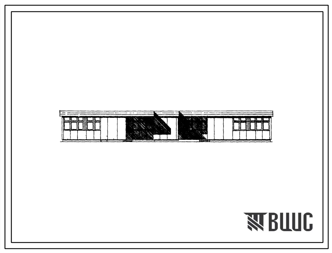 Типовой проект 183-126-67/1 Одноэтажный дом на 2 квартиры (четырехкомнатных 4Б-1, пятикомнатных 5А-1). Для строительства в 4Г климатическом подрайоне г.Астрахани и области