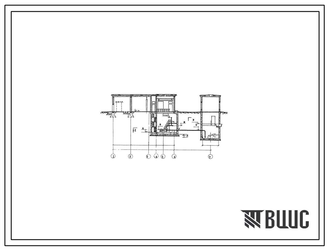 Типовой проект 902-1-18 Насосная станция для перекачки взрывоопасных сточных вод заводов СК на 3 агрегата с насосами 8 НФ при глубине заложения подводящего коллектора 5,0 и 7,0 м