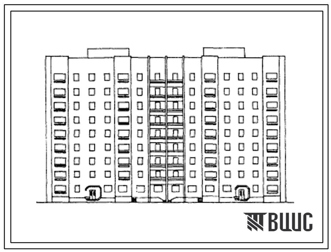 Типовой проект 118-153-24с.13.87 9-этажный 2-х секционный 66 квартирный жилой дом со стенами из монолитного железобетона с жилищно-эксплуатационным блоком (ЖЭБ) на первом этаже (для Грузинской ССР)