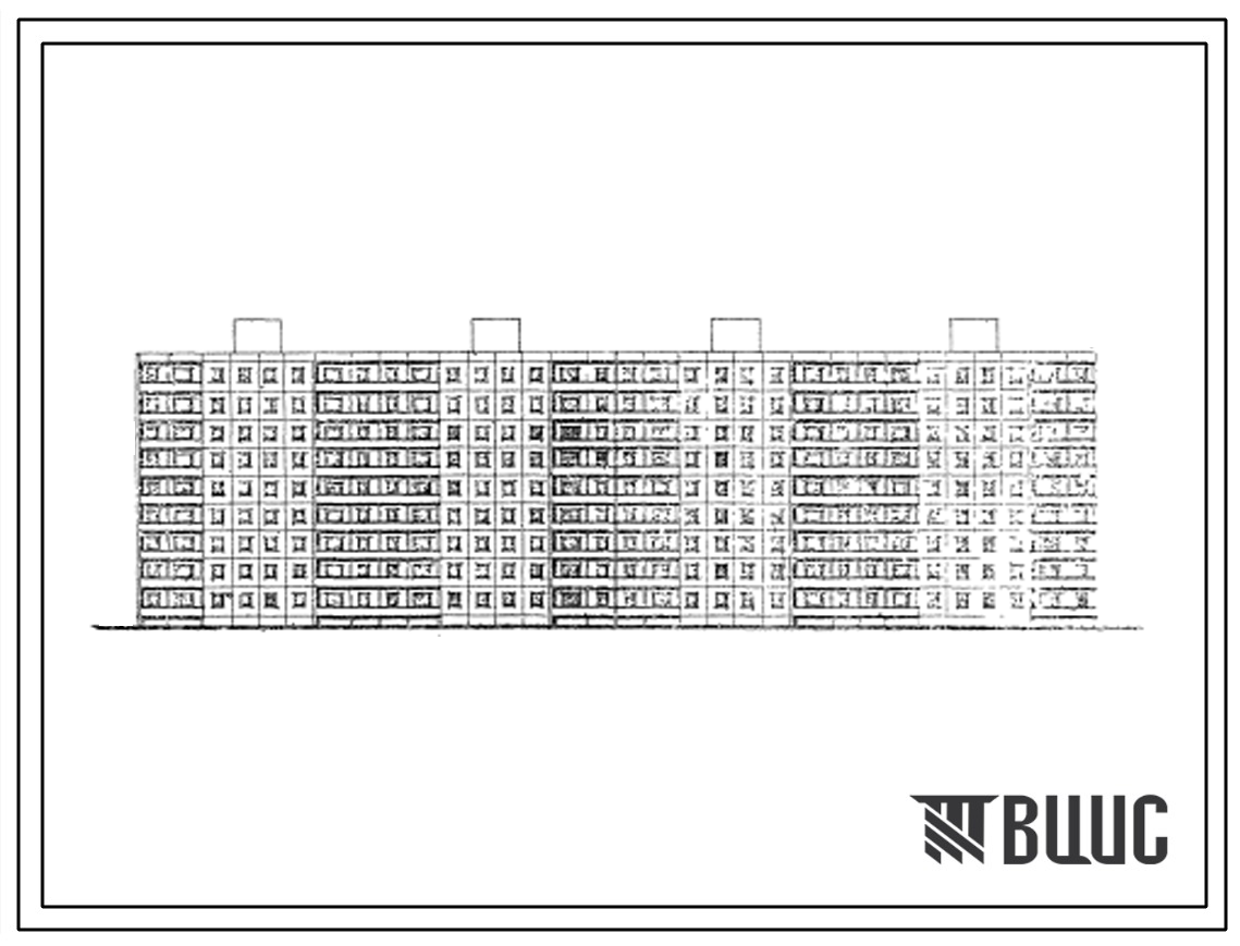 Типовой проект 1-464Д-92  Девятиэтажный крупнопанельный жилой дом на 144 квартиры (однокомнатных  18, двухкомнатных  54, трехкомнатных  54, четырехкомнатных  18).