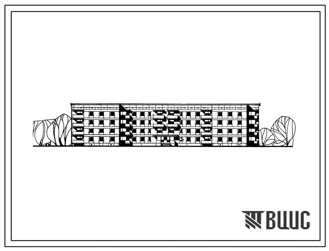 Типовой проект 163-24-150.83 Четырехэтажное общежитие на 204 человека для рабочих и служащих
