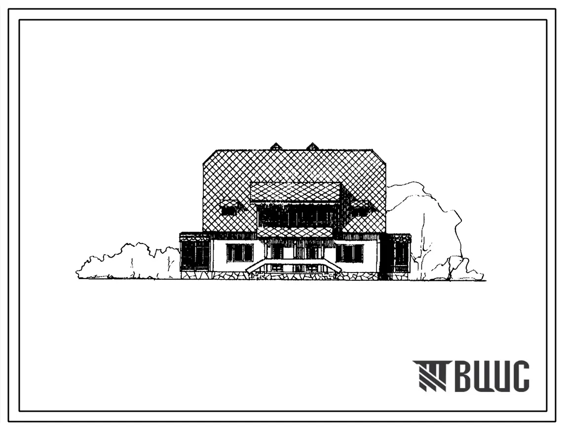 Типовой проект 141-135-166/1 Двухэтажный дом с двумя трехкомнатными квартирами в двух уровнях. Для строительства в 1В климатическом подрайоне, 2 и 3 климатических районах