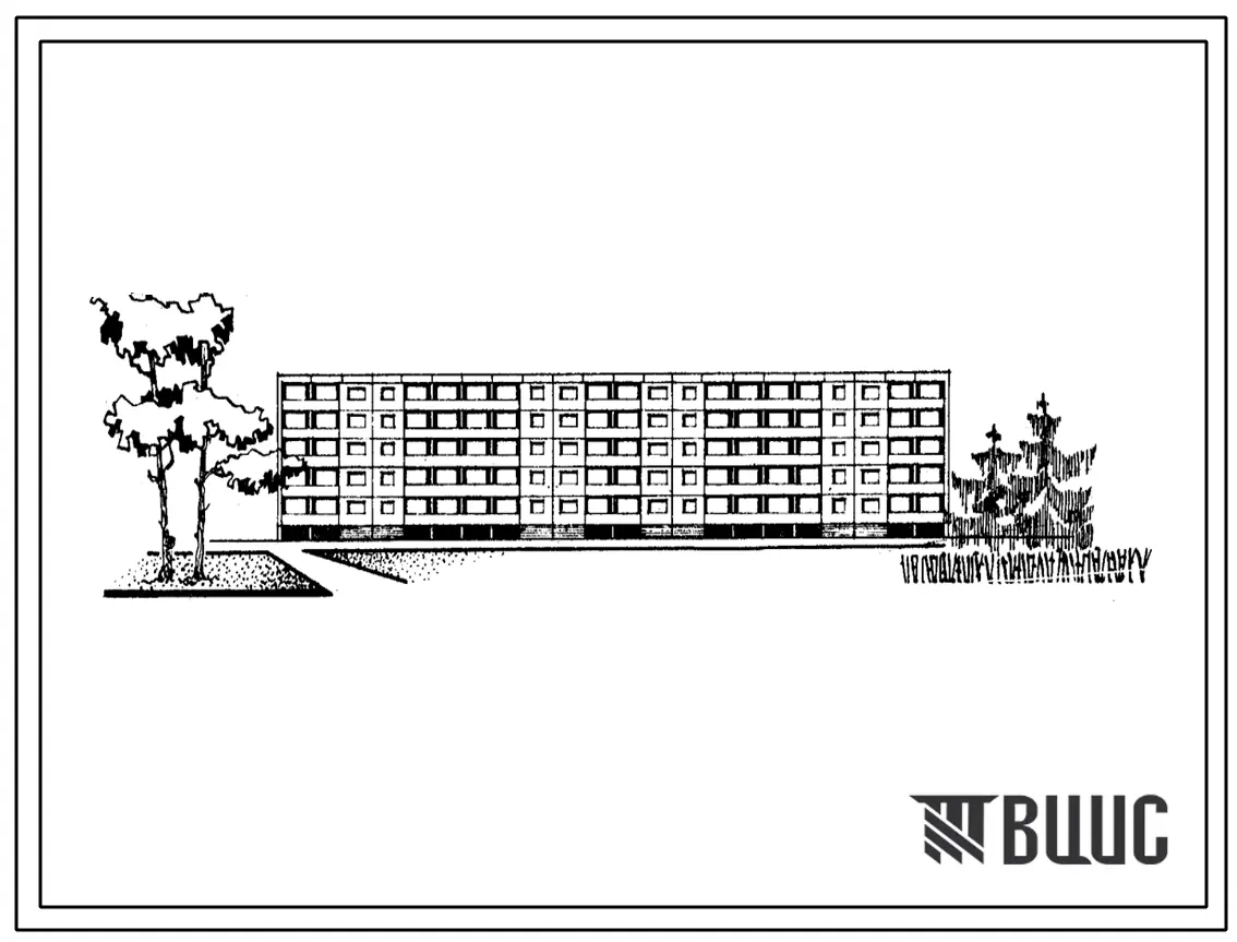Типовой проект 1-464Ли-17/1 Пятиэтажный четырехсекционный крупнопанельный жилой дом на 60 квартир (однокомнатных 10, двухкомнатных 25, трехкомнатных 20, четырехкомнатных 5).