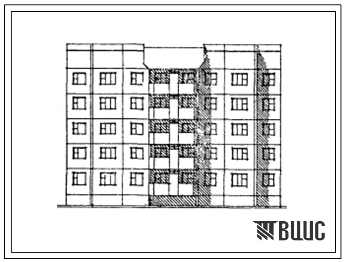 Типовой проект 112-036.86 Крупнопанельные жилые дома. Блок-секция 5-этажная 20-квартирная рядовая 2Б.2Б.3Б.3Б