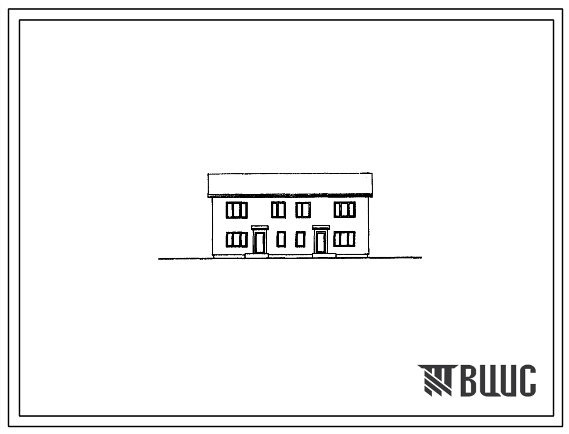 Типовой проект 144-52-65с, тип 1 Двухэтажный блокированный жилой дом с двумя четырехкомнатными квартирами. Для районов с сейсмичностью 7-8 баллов.