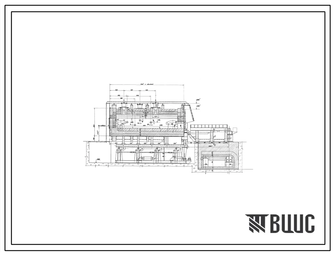 Проект 10128.01 Печь нагревательная с шагаюшими балками размерами пода 2,4х4,5м на газе