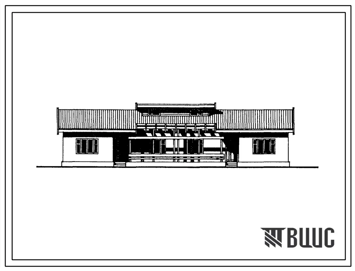 Типовой проект 184-24-299.13.88 Двухквартирный одноэтажный жилой дом с 2 и 3-комнатными квартирами (для индивидуальных застройщиков южных районов )