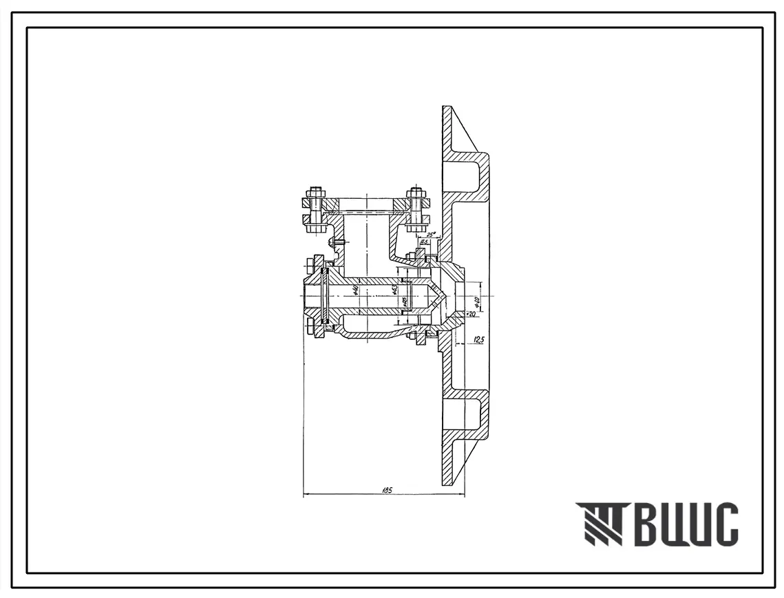 Проект Н6031 Горелка дутьевая унифицированная вихревая для низкокалорийных газов , короткофакельная , производительностью 0,1 Гкал/ч ГДУВ-0,1-Н1