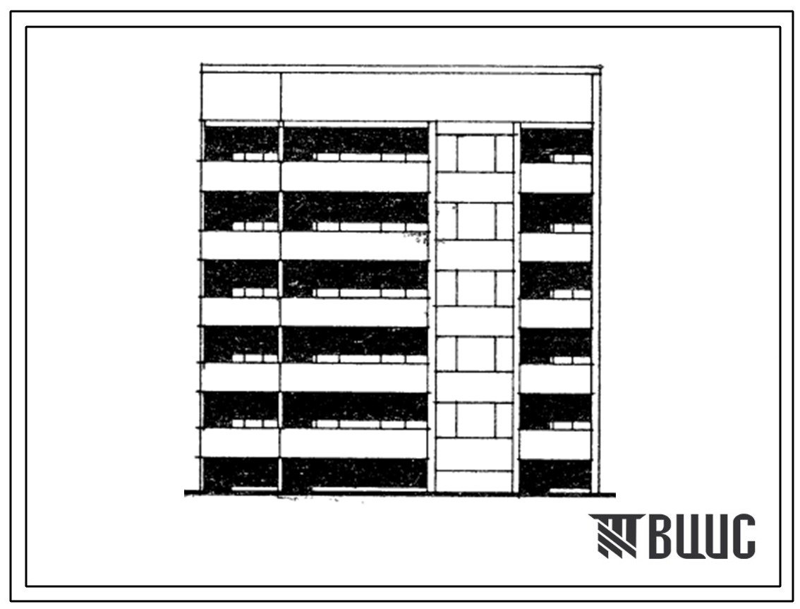 Типовой проект 104-060.13.86 Блок-секция рядовая с торцевыми окончаниями 5-этажная 15-квартирная 2Б-2Б-3А (для строительства в Латвийской ССР)