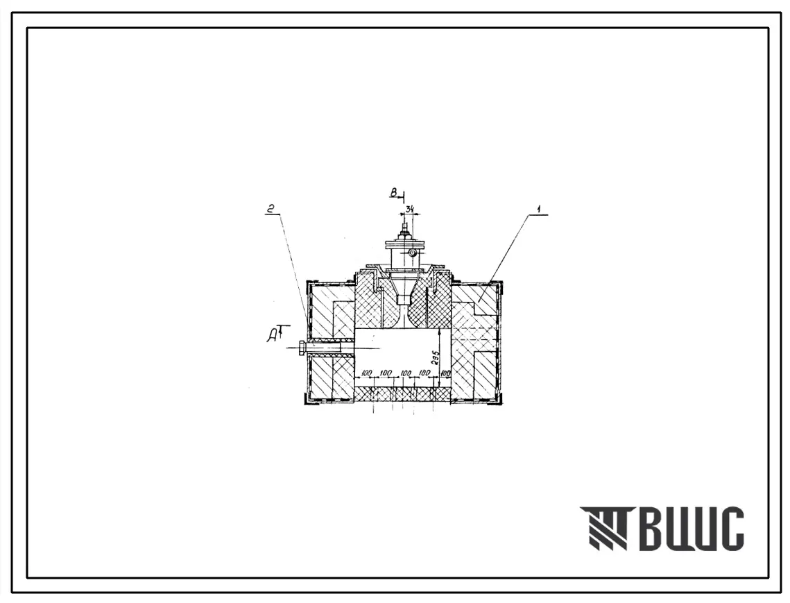 Проект 56158 Печь нагревательная камерная размерами пода 0,295х0,5 м, для нагрева клапанов под второй заков, на газе