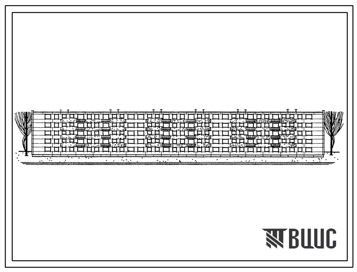 Типовой проект 1-335Д-34 Пятиэтажный шестисекционный крупнопанельный жилой дом на 100 квартир. Для строительства во II и III строительно-климатических зонах.