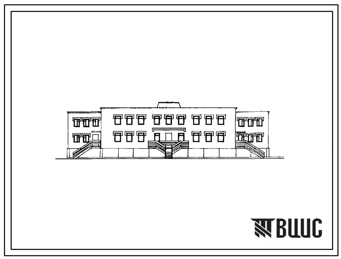 Типовой проект 214-1-292м.85 Детские ясли-сад на 95 мест. Грунты вечномерзлые. Здание двухэтажное. Стены из кирпича.