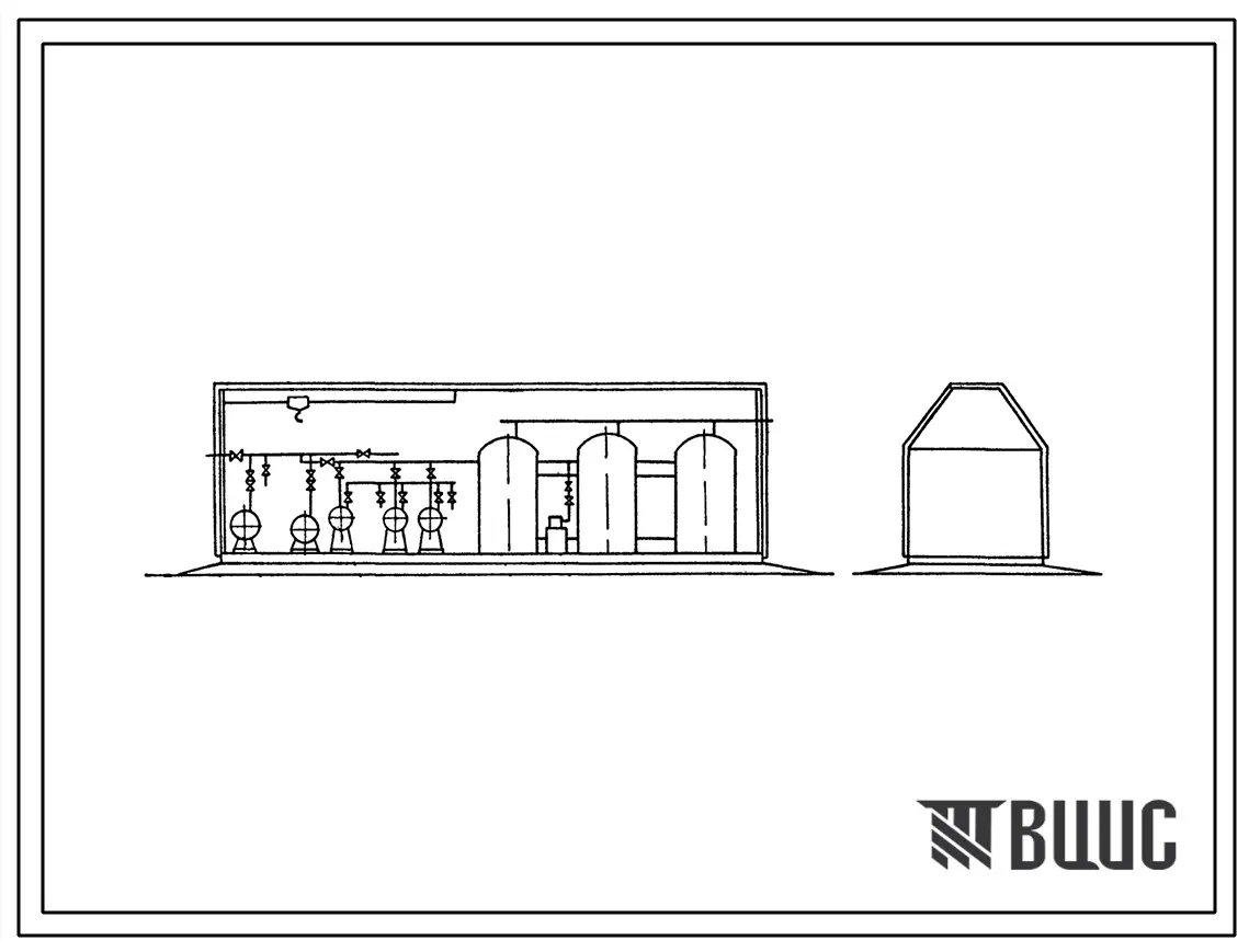 Типовой проект 402-22-53.86 Насосная станция хозпроизводственного (Q=90 м3/ч) и противопожарного (Q=65+117 м3/ч) водоснабжения