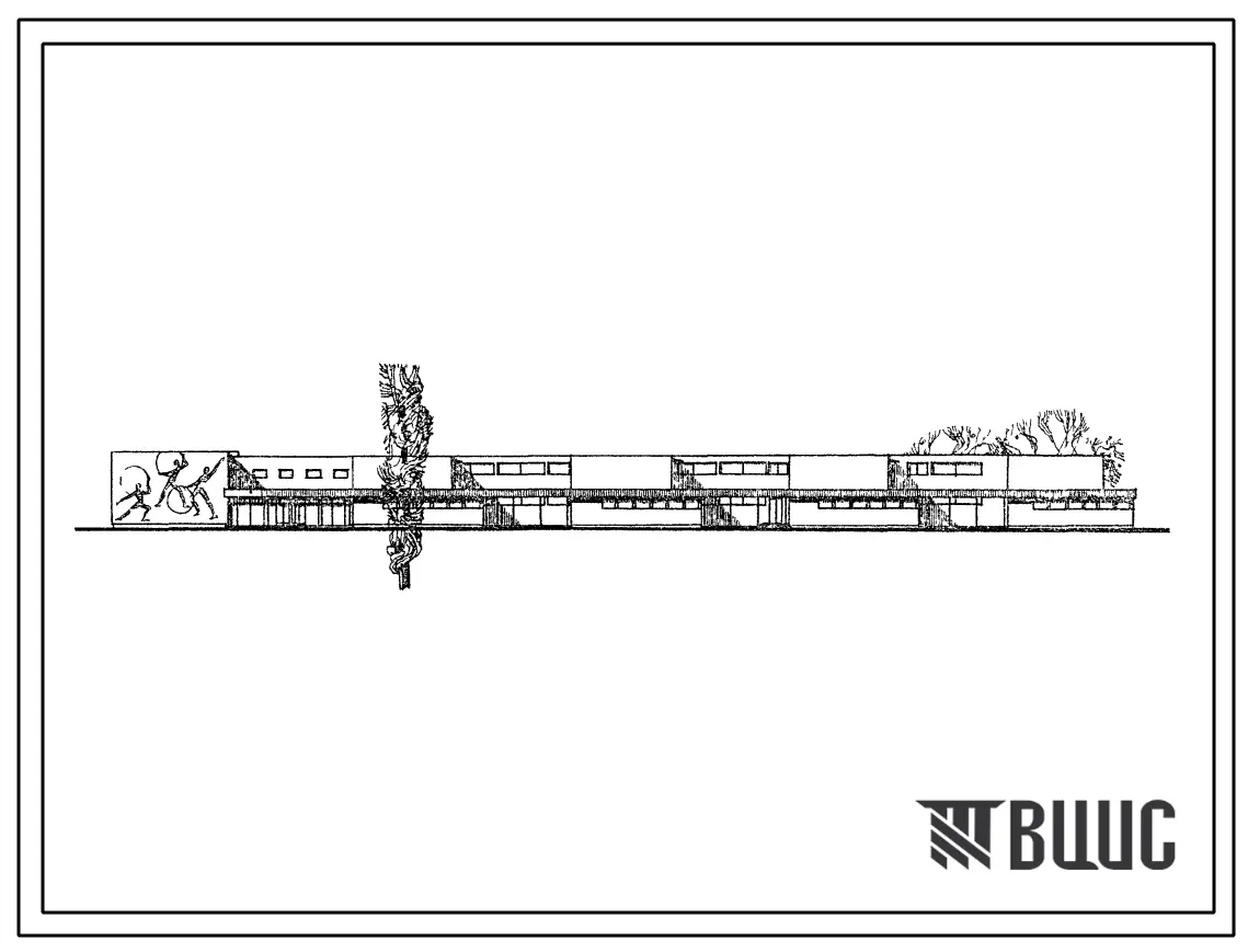 Типовой проект 224-1-58СП Десятилетняя школа на 1496 учащихся. Для строительства в IV строительно-климатической зоне, на грунтах II типа просадочности, в районах с сейсмичностью 9 баллов.