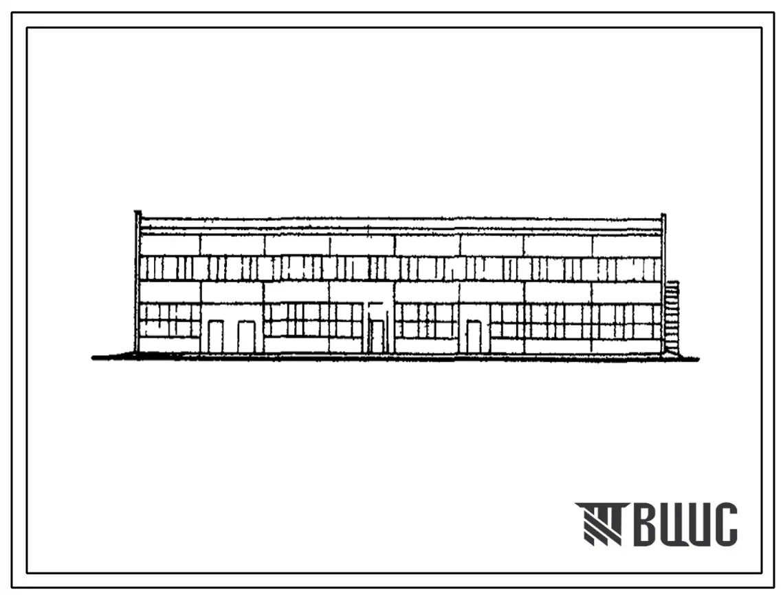 Типовой проект 816-195 Центральная ремонтная мастерская для хозяйств с парком 50 тракторов (вариант в полносборных конструкциях)