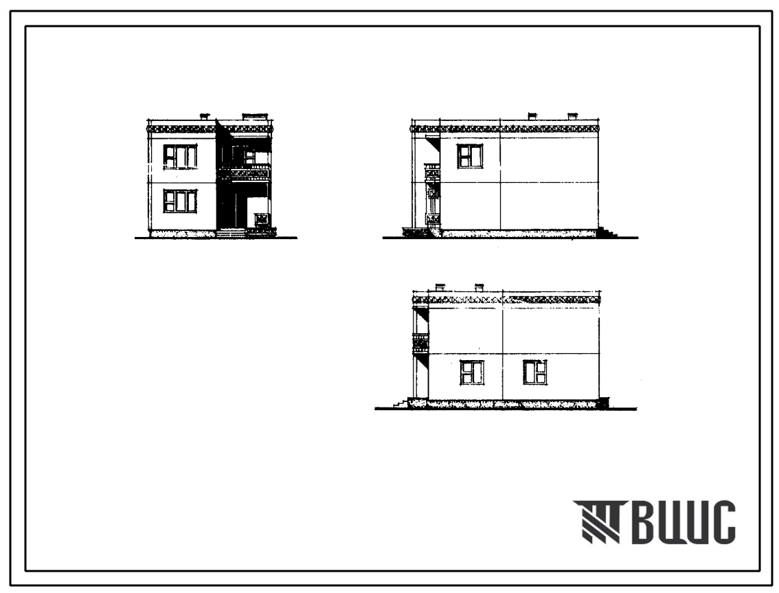 Типовой проект 141-210-22 Двухэтажный дом с пятикомнатной квартирой типа 5Б в двух уровнях. Для строительства во ПВ климатическом подрайоне Белорусской ССР