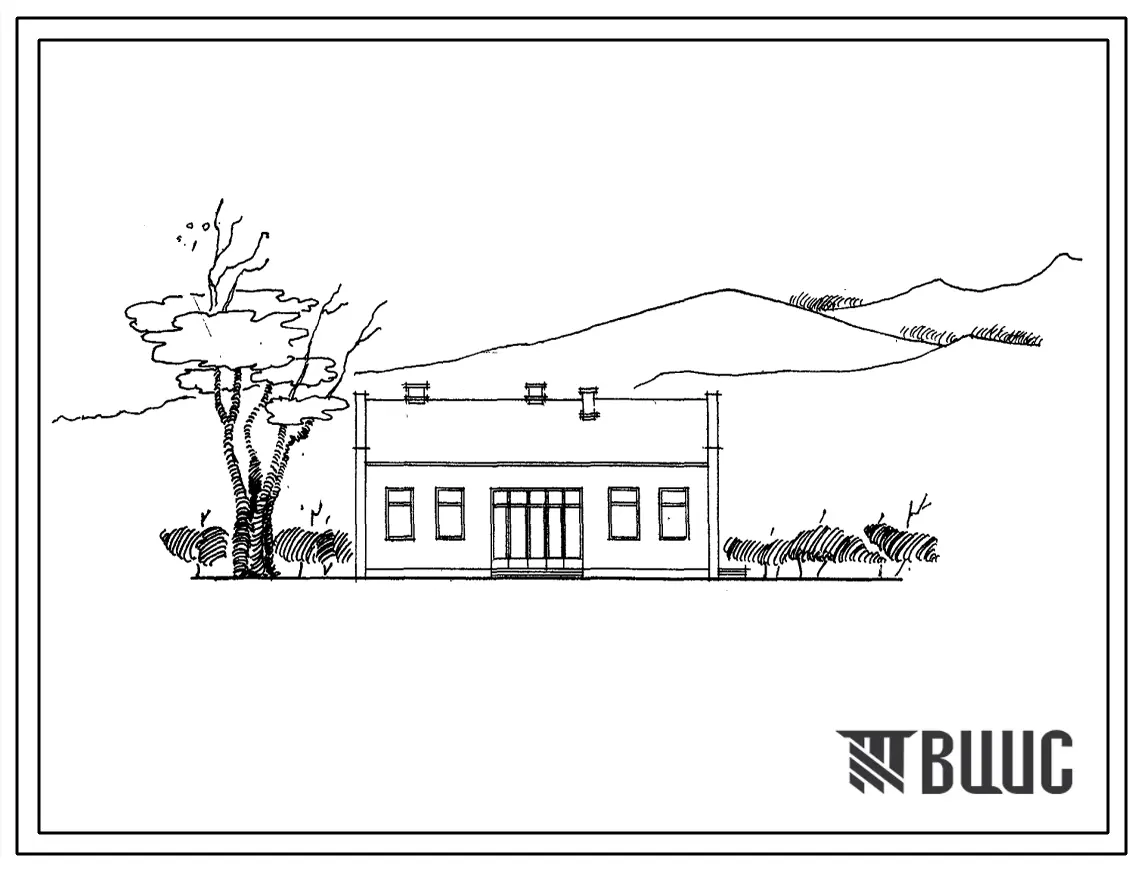 Типовой проект 264-20-23с Административное здание райшелка для строительства в Грузинской ССР, сейсмичностью 7 и баллов