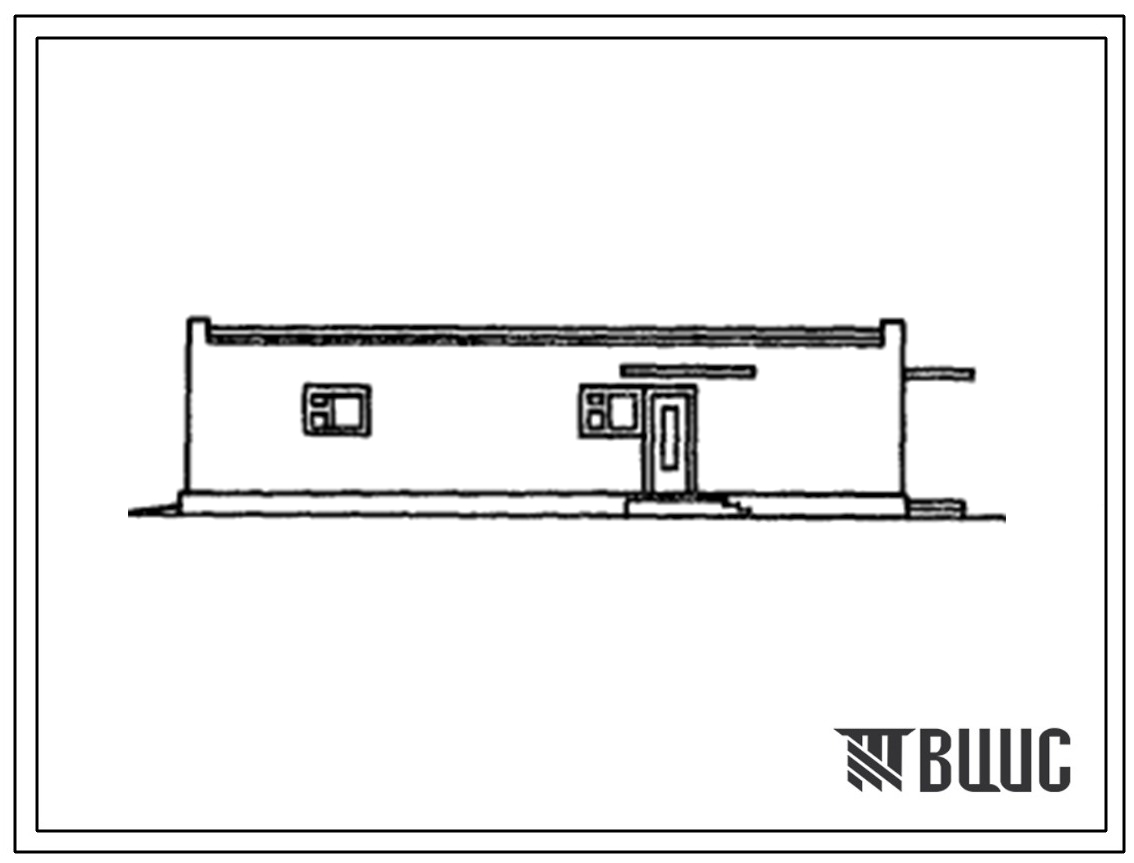 Типовой проект 817-244с.86 Трехкомнатный бригадный чабанский дом (с плоской кровлей)