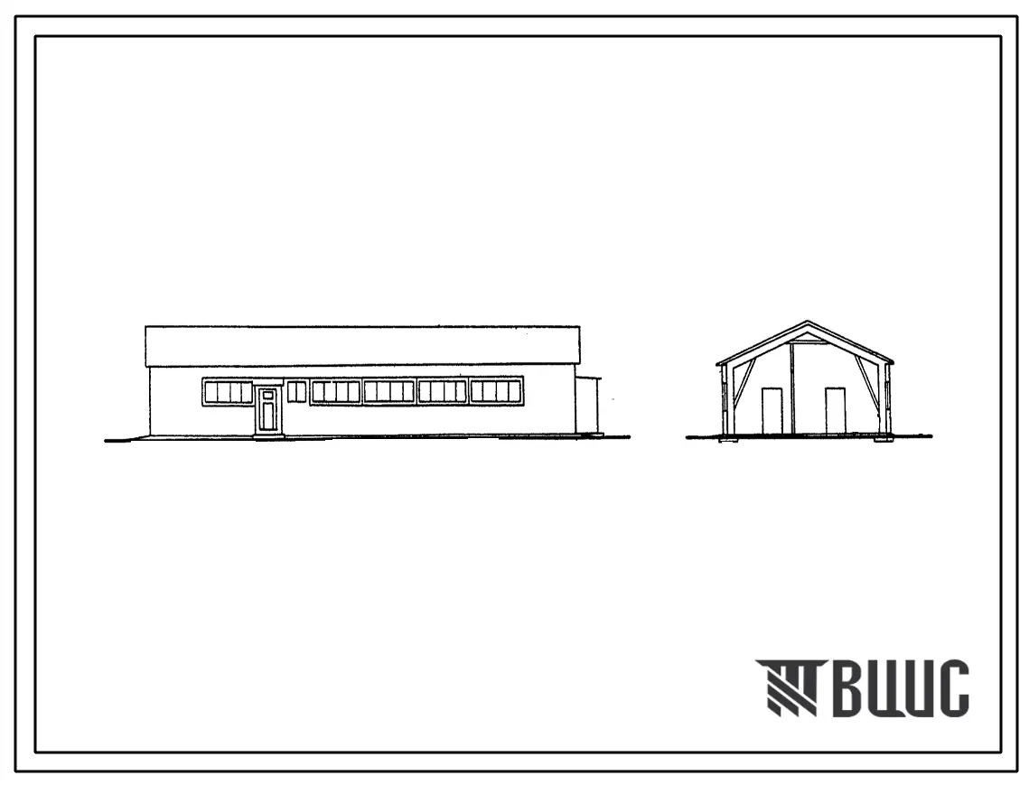 Типовой проект 420-12-11 Инвентарные временные здания и сооружения контейнерного и передвижного типа, размещаемые в УТС серии 420-03. Здание лаборатории, бытовых помещений и конторы временных цементно-бетонных и асфальтобетонных заводов для строительства