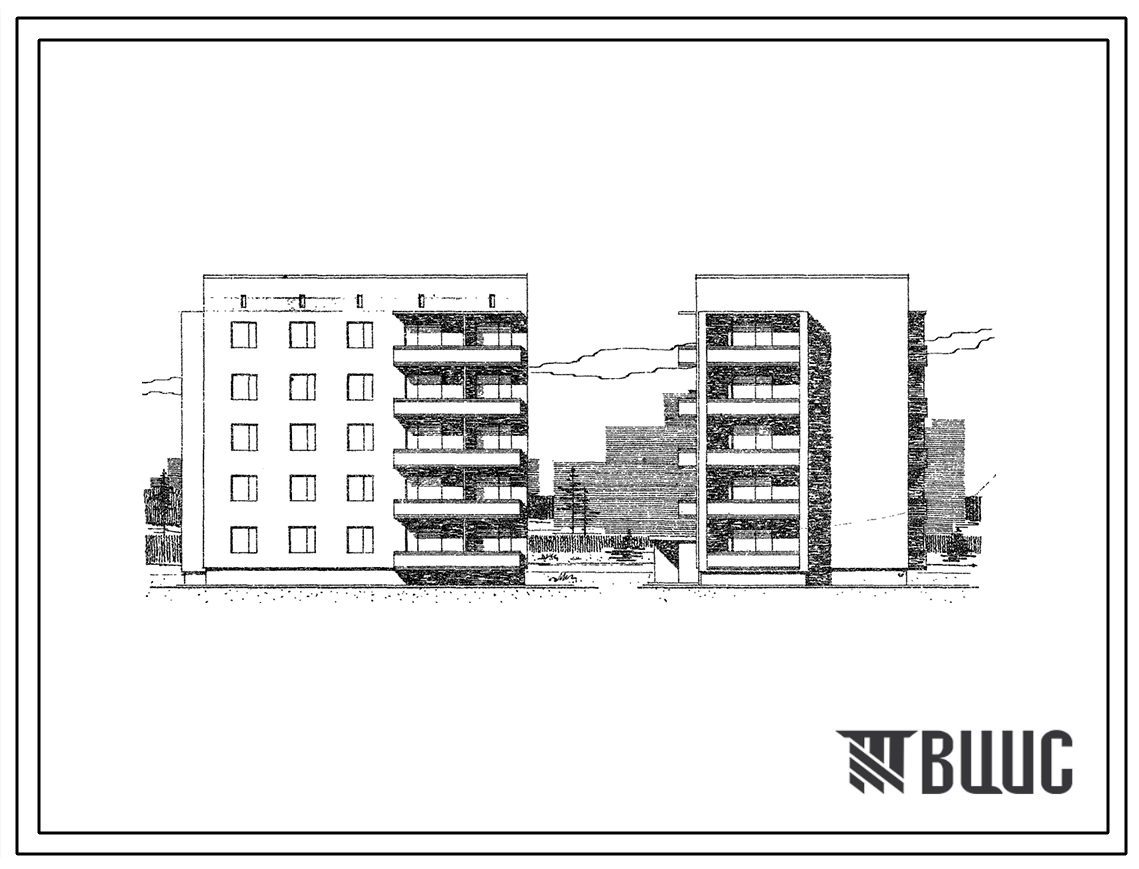 Типовой проект 87-018 Блок-секция 5-этажного дома торцевая левая на 15 квартир для строительства в 2 и 3 строительно-климатических зонах.