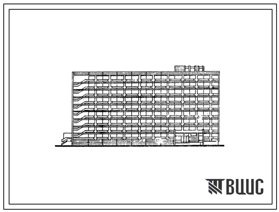 Типовой проект 242-9-11с/81 Спальный корпус на 500 мест для домов отдыха. Для строительства в 4 климатическом районе сейсмичностью 7 и 8 баллов