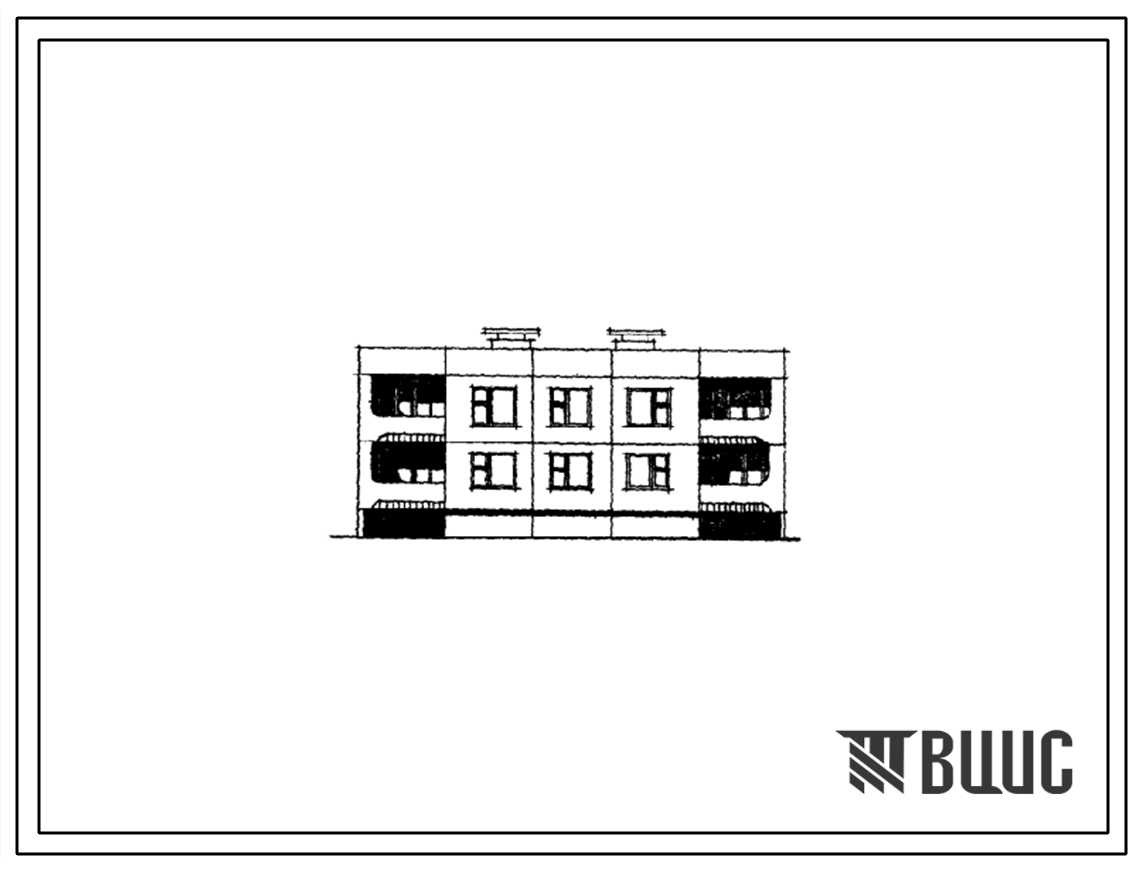 Типовой проект 111-210-13 Двухэтажный крупнопанельный дом на 4 квартиры (трехкомнатных 3Б-2, четырехкомнатных 4Б-2). Для строительства во 2В климатическом подрайоне Белорусской ССР