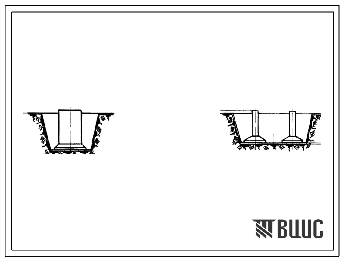 Серия 3.407-79 Установочные чертежи железобетонных фундаментов для металлических опор ВЛ-35 кв. Материалы для проектирования.