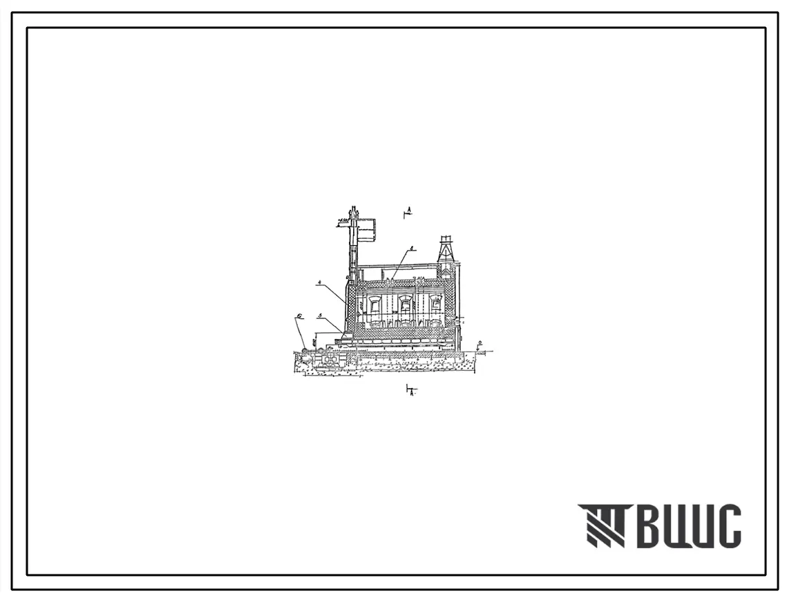 Проект 58222 Печь термическая с выкатным подом размерами 2,5х4,2 м, на газе и мазуте