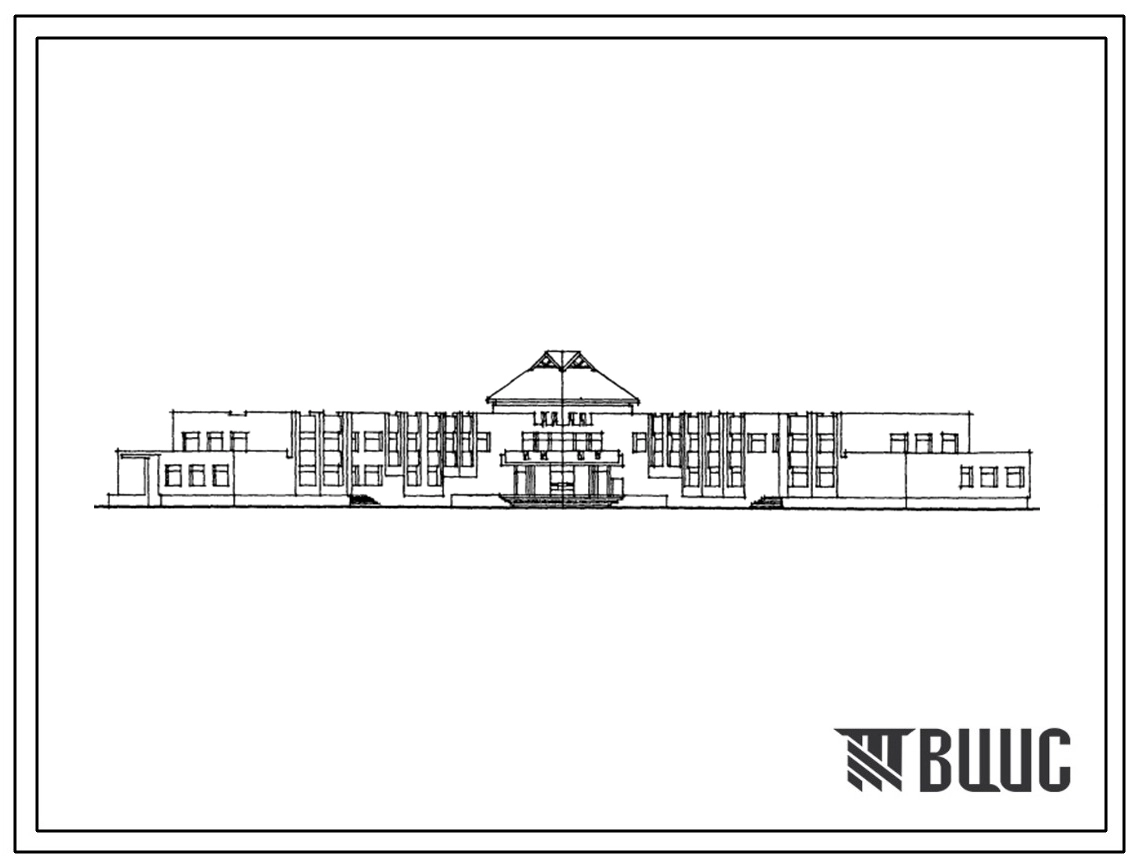 Типовой проект 224-01-617.88 Школа на 11 классов (264 учащихся). Здание одно-, двухэтажное. Стены из кирпича.