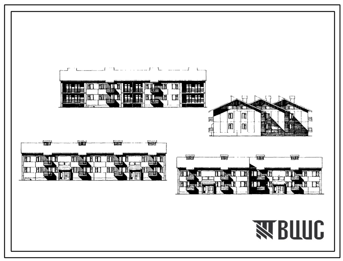 Типовой проект 135-043с Крупнопанельные двухэтажные жилые блок-секции и дом-представитель на 12 квартир