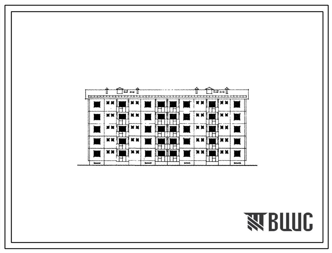 Типовой проект 69-020с/1 Пятиэтажная блок-секция двойная на 20 квартир (трехкомнатных 3Б-10, четырехкомнатных 4Б-10). Для строительства в г.Алма-Ата, в районе сейсмичностью 9 баллов