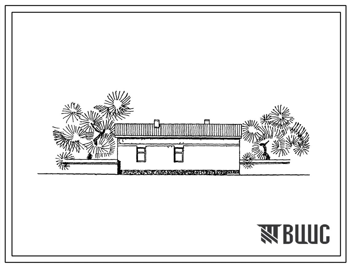 Типовой проект 184-217-8с/1 Одноэтажный одноквартирный жилой дом с квартирой типа 5Б. Для индивидуального и кооперативного строительства.