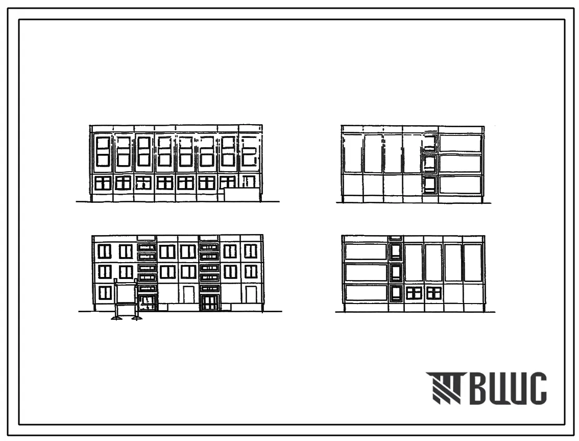 Типовой проект И-1131 А2 Блок столовой на 232 места со спортзалом для пристроек к школам