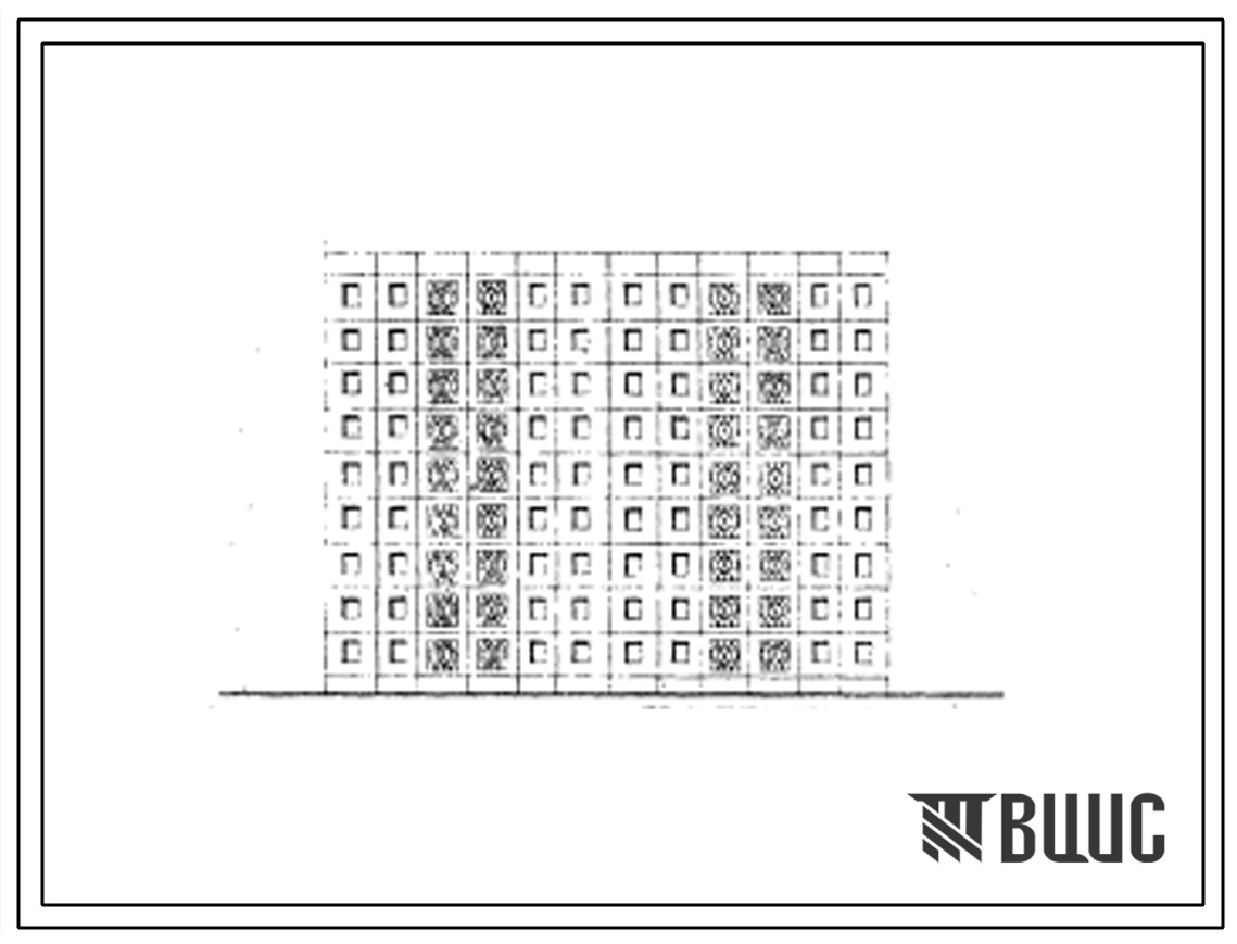 Типовой проект 105-021с Девятиэтажная блок-секция рядовая торцевая левая, правая на 36 квартир типа 4Б. Для строительства в 3 климатическом районе Киргизской ССР сейсмичностью 8 баллов