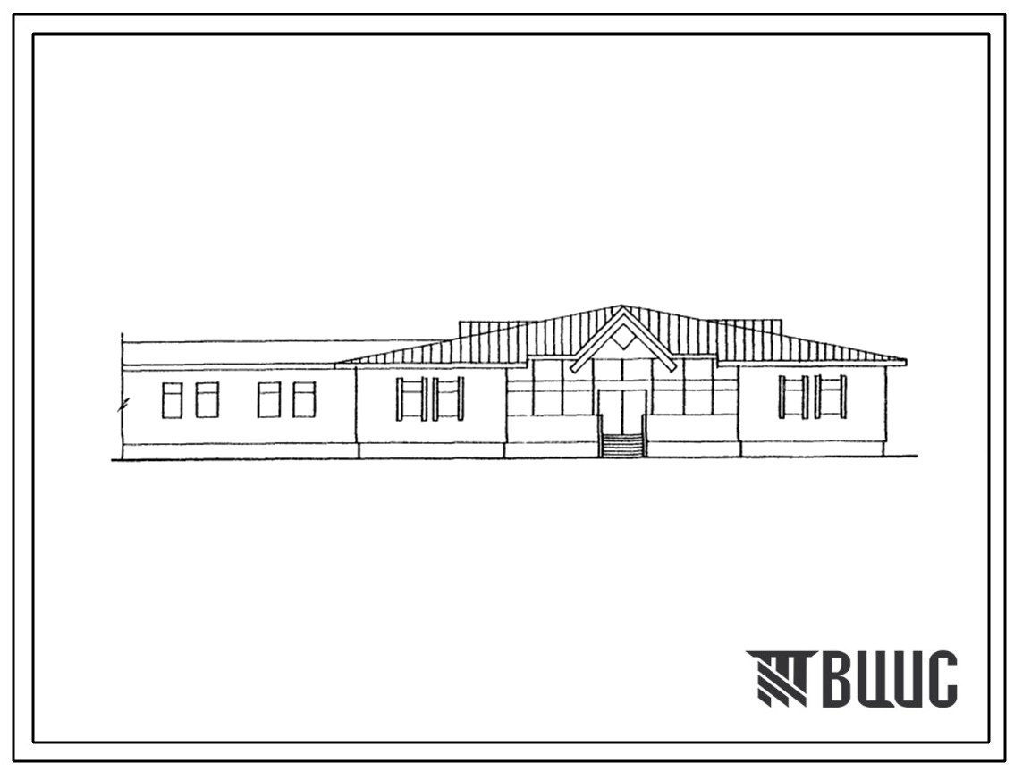 Типовой проект 224-06-24.91 Блок-пристройка для шестилеток на 1 класс. Стены из кирпича. Здание одноэтажное.