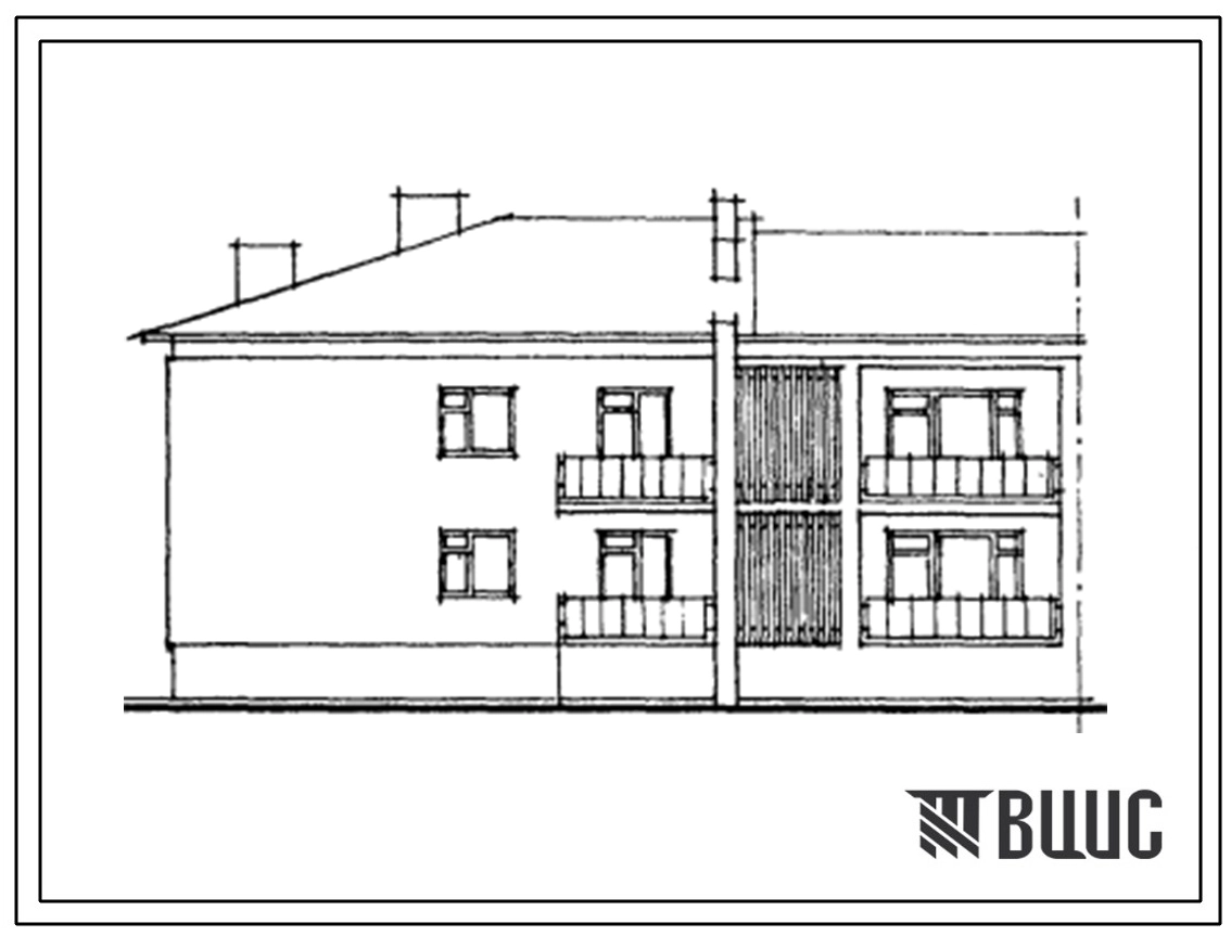 Типовой проект 42-0181с.13.87 2-этажная 6-квартирная торцевая блок-секция Т-1.2.2. Для строительства в Грузинской ССР.