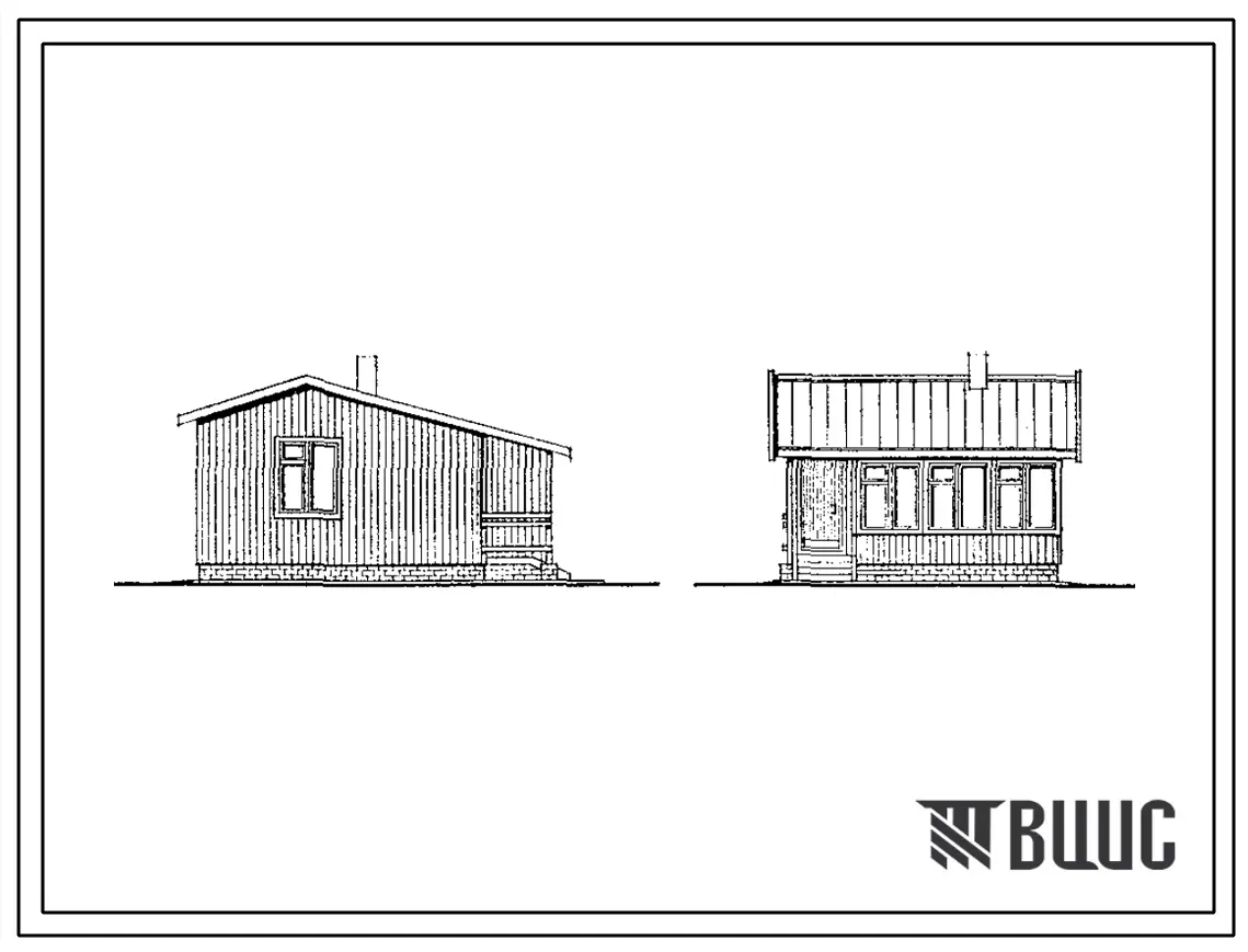 Типовой проект 181-115-142.86 Однокомнатный летний садовый домик. Площадь, м2: общая 16,6, веранды 9,8