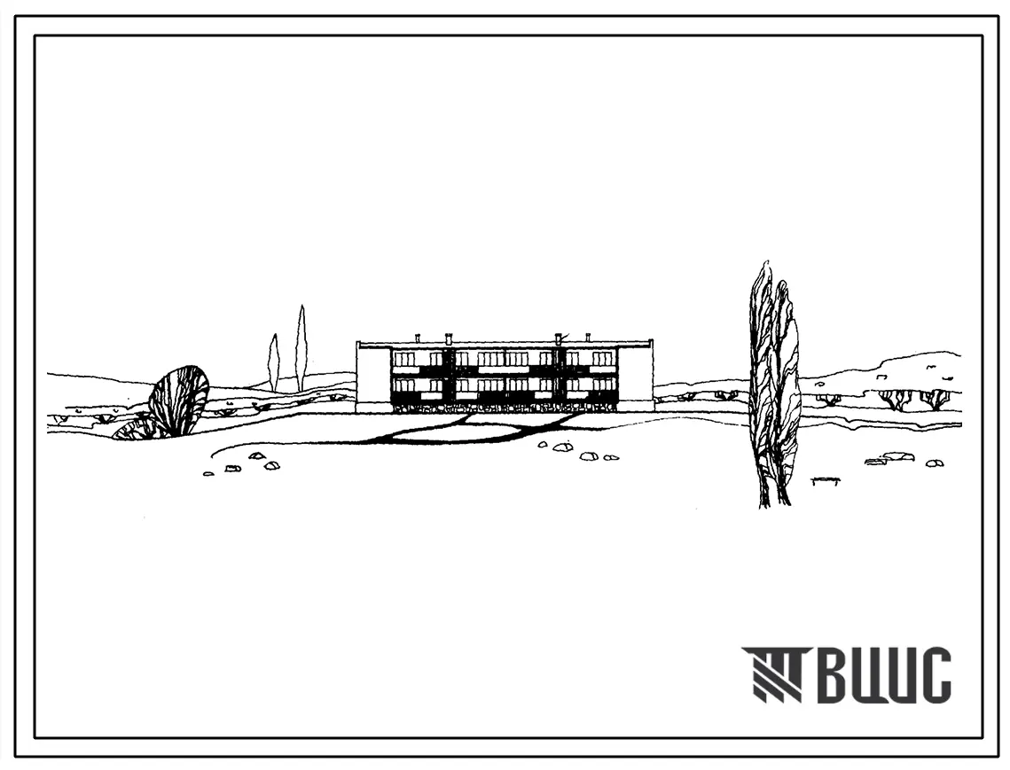 Типовой проект 115-42-40С Двухэтажный 12-ти квартирный 2-х секционный жилой дом с большими 1, 2 и 3-х комнатными квартирами (однокомнатных 4, двухкомнатных 4, трехкомнатных 4).