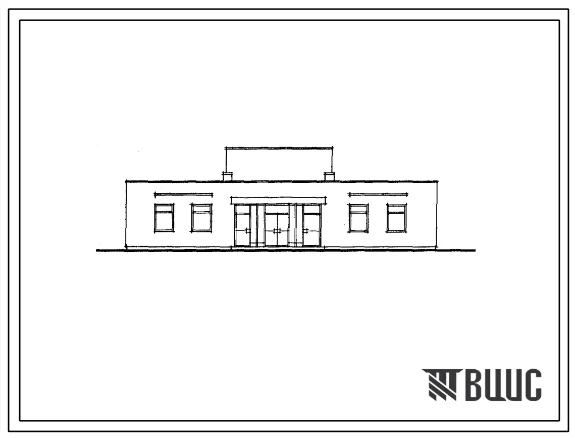 284-4-64 Баня-прачечная с предприятием бытового обслуживания тип I со стенами из кирпича в составе: бани на 10 мест, прачечной самообслуживания на 75 кг сухого белья в смену, комплексного приемного пункта на 3 рабочих места. Для строительства в IА, IБ и