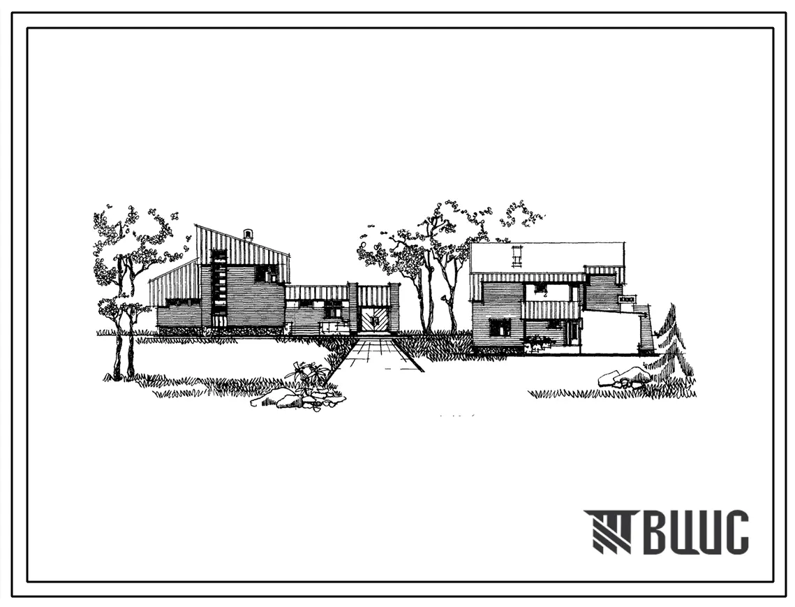 Типовой проект 144-89-74/1 Двухэтажный жилой дом с четырехкомнатной квартирой 4Б в двух уровнях (шифр БКС-20). Для строительства во 2В климатическом подрайоне Белорусской ССР