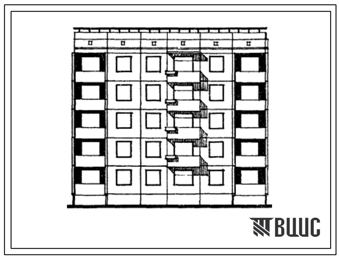 Типовой проект 94-050/1 Блок-секция 5-этажная 20-квартирная угловая, правая с торцевыми окончаниями. 1А-3Б-3Б-3Б