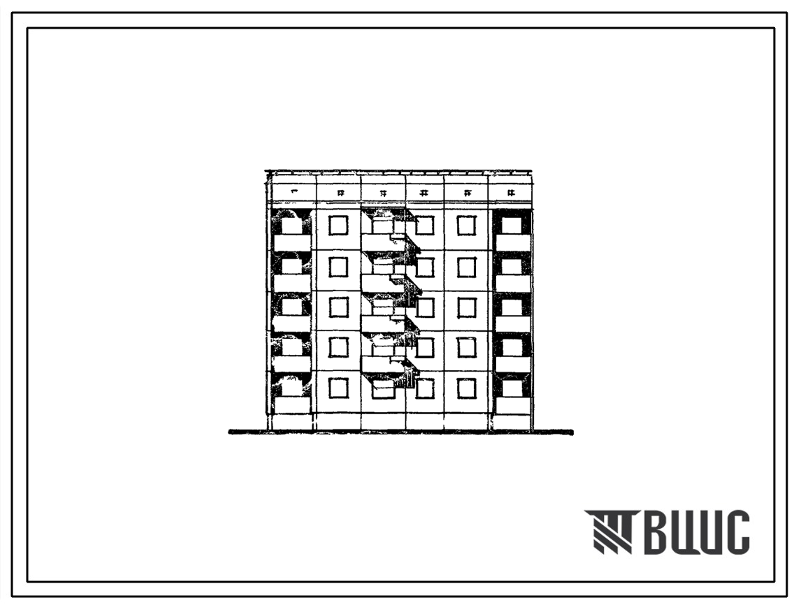 Типовой проект 94-049/1.2 5-этажная угловая блок-секция на 20 квартир, левая 1А-3Б-3Б-3Б