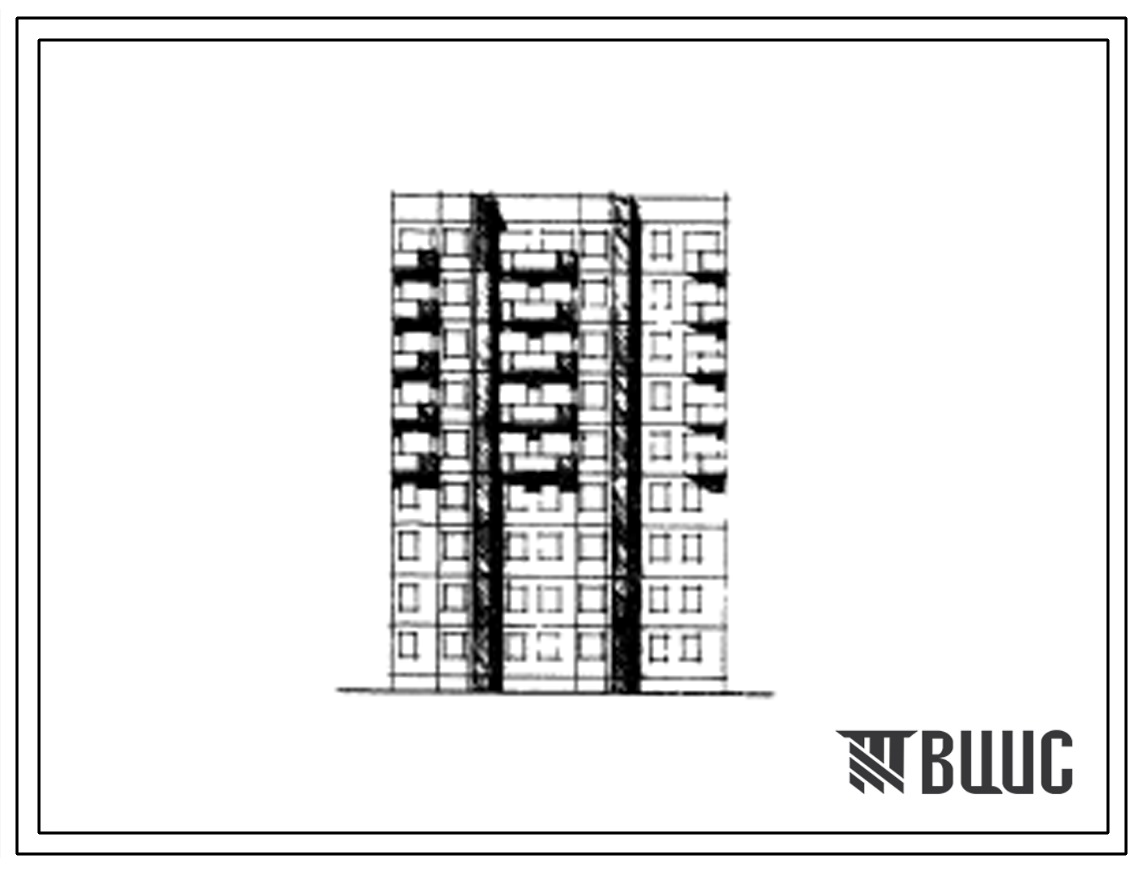 Типовой проект 78-03 Девятиэтажная блок-секция с торцовыми окончаниями на 36 квартир (однокомнатных 1Б-9, двухкомнатных 2Б-18, трехкомнатных 3Б-9). Для строительства во 2А климатическом подрайоне в г.Североморске и пунктах побережья Баренцева моря