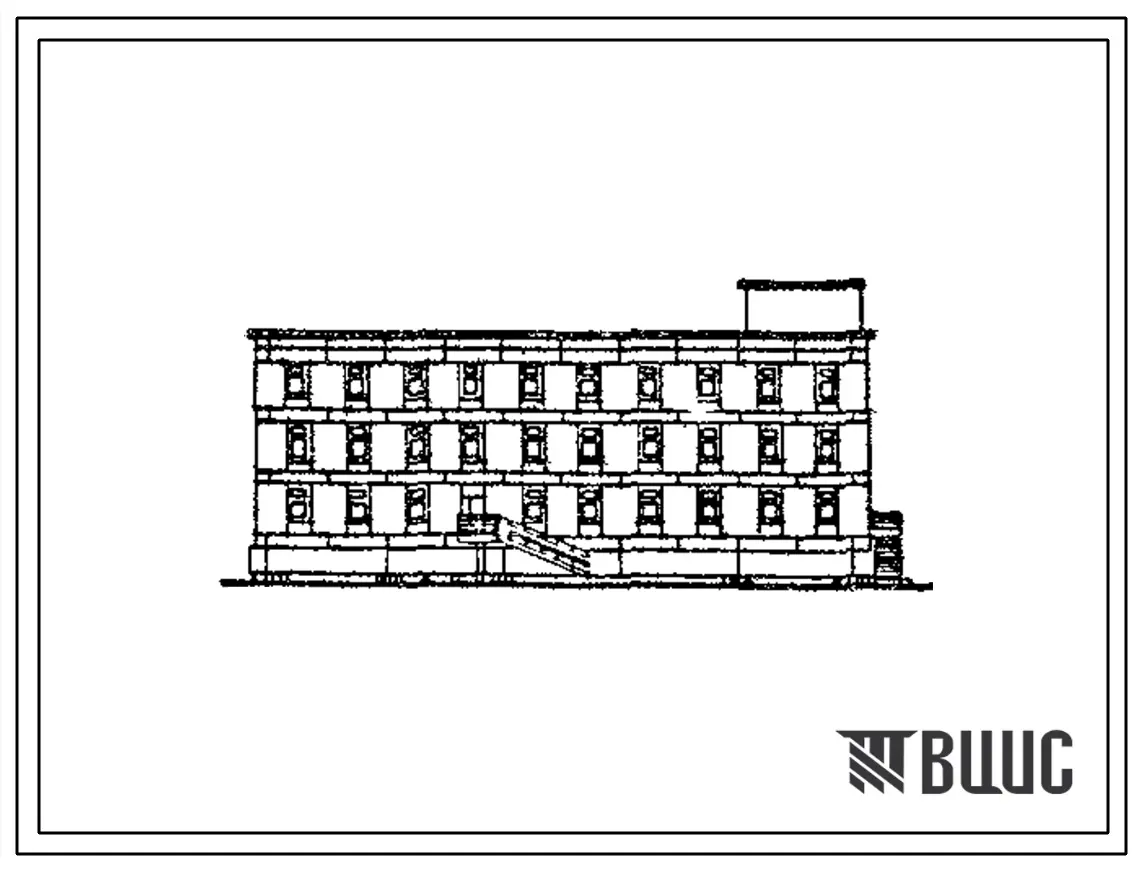 Типовой проект 89450-81.84.МТ (03-74-66) Казарма солдатская на 200 человек для применения в Северной строительно-климатической зоне